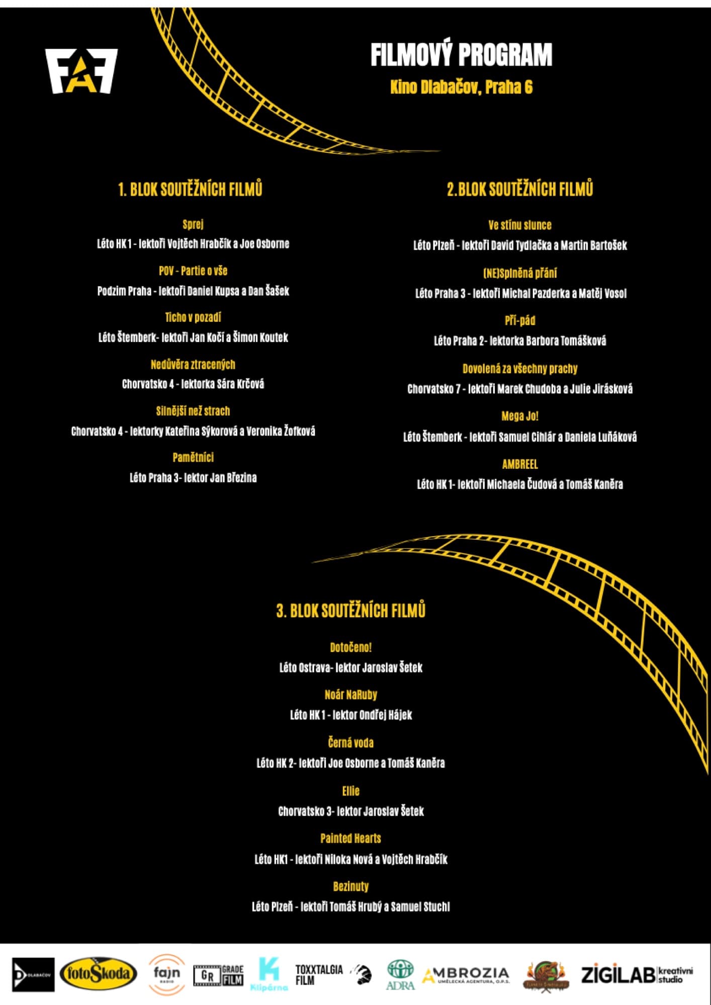Filmový program Festivalu Ambroziádních filmů 2026 – Kino Dlabačov, Praha 6